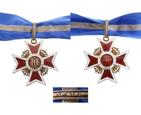 Commander's Cross, 2nd Model (1932) for Civil. Neck Badge, 50 mm, gilt Silver, hallmarked "935". maker's mark "91-HW-34 - cro
