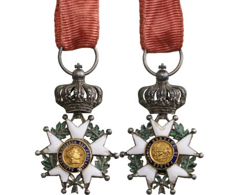 Knight's Cross, 2nd Empire (1852-1870), instituted in 1802. Breast Badge Reduced Size, 35x21 mm, Silver, enameled, gold cente