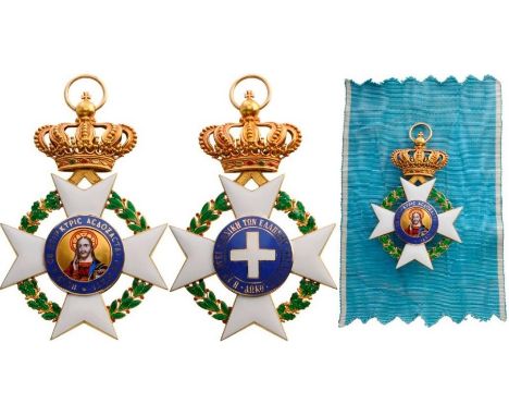 Grand Cross Badge 1st Class, 2nd Model, instituted in 1833. Sash Badge, 87x57 mm, GOLD, approx. 34.7 g., both sides enameled,