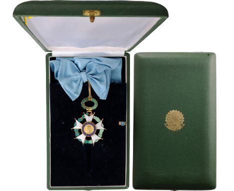 Grand Cross Badge, 1st Class, instituted in 1932. Sash Badge, 110x77 mm, gilt Silver, both sides enameled, both central medal