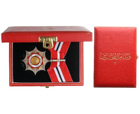 Commander's Cross, 3rd Class, instituted in 1976. Neck Badge, 53 mm, Silver, center GOLD, enameled, original suspension loop 