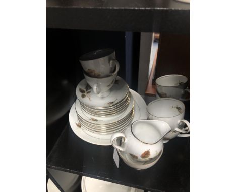 POLISH CHODZIEZ FLORAL DECORATED TEA SERVICE