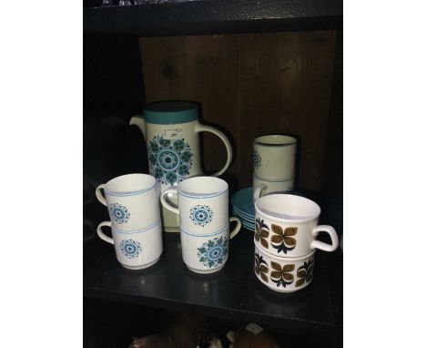 GAINSBOROUGH FOLIATE DECORATED TEA SERVICE, along with two retro tea services