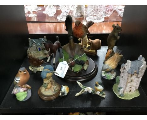 BESWICK MODEL OF A HORSE, along with Royal Worcester and Beswick birds, also Border Fine Arts and Teviotdale birds and animal