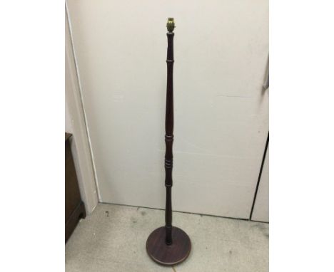 MAHOGANY STANDARD LAMP, 139cm high