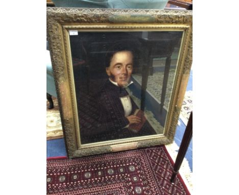 SCOTTISH SCHOOL (19TH CENTURY), PORTRAIT OF JAMES BROWN, RECTOR OF GREENOCK GRAMMAR SCHOOL, oil on canvas, 74cm x 61cm, frame