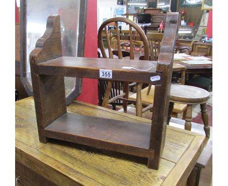 Rustic pine wall shelf