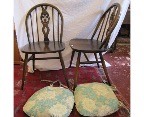 Set of six Ercol dining chairs