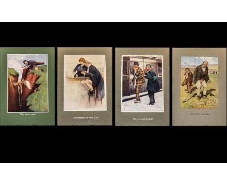 Three Lawson Wood Coloured Prints published by Richard Wyman and Company. Practicing at the Bar, Put it in the Van, Sir and A
