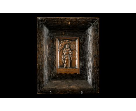 Camera Club Bronze Presentation Plaque - sculpted by T. Swaffield Brown, presented to Mr E.W. Antcliffe, Camera Club Architec