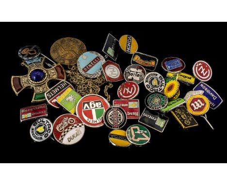Collection of 25 Miscellaneous Enamel Motor Cycle Badges.