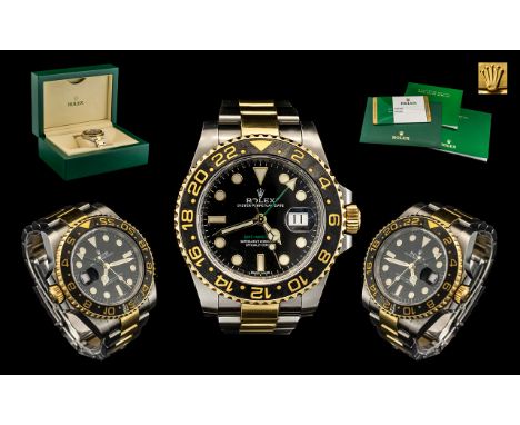 Rolex Oyster Perpetual Date Just GMT Master II Superlative Chronometer Gents Steel &amp; 18ct Gold Wrist Watch  Rotating Beze