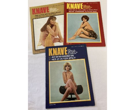 Volume 1, No's 1 - 3 of Knave, vintage adult erotic magazine.  