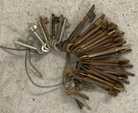 A collection of 39 vintage keys in varying conditions and styles.  