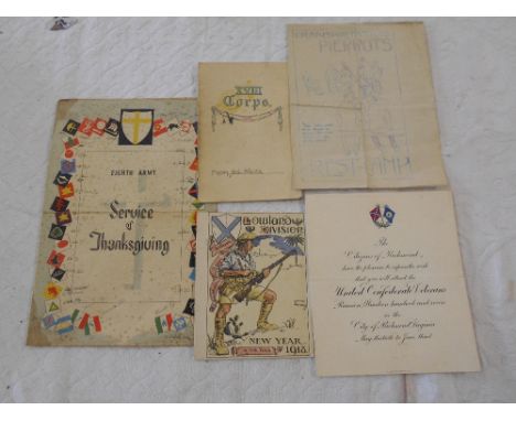 WORLD WAR I EPHEMERA   Transportation   Pierrots Rest-Camp   a scarce folded single sheet   concert programme made by America