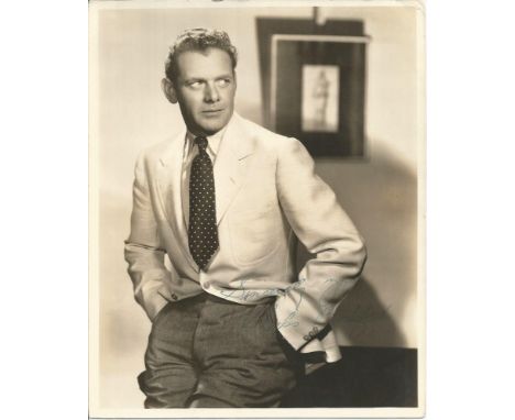 Charles Bickford signed 10x8 vintage photo. January 1, 1891 - November 9, 1967 was an American actor best known for his stron