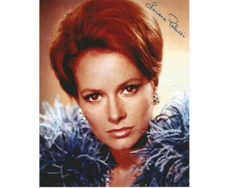 Luciana Paluzzi signed 10x8 colour photo. She is best known for playing SPECTRE assassin Fiona Volpe in the fourth James Bond