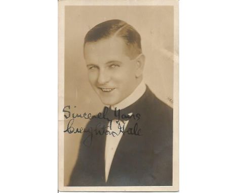 Creighton Hale signed vintage postcard photo. 24 May 1882 - 9 August 1965 was an Irish-American theatre, film, and television