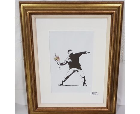 After Banksy, Print, “Flower Bomb”, 29cm x 19cm