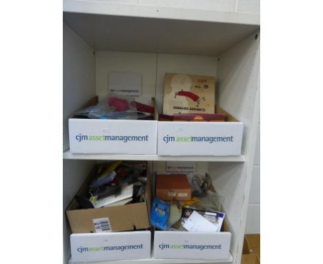 * Two shelves containing Violin/Viola Shoulder Supports, Rests and Accesories etc.