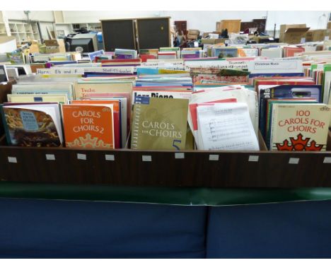 Ten divided shelves of Music Literature, predominately Brass to include ''Trumpet Collections with CD'', Trumpet Exams Grades