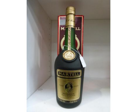 A 68cl Bottle of Martell VSOP Medaillon Liqueur Cognac 40% Vol, 70°  Proof with original box. Production of Medaillon involve