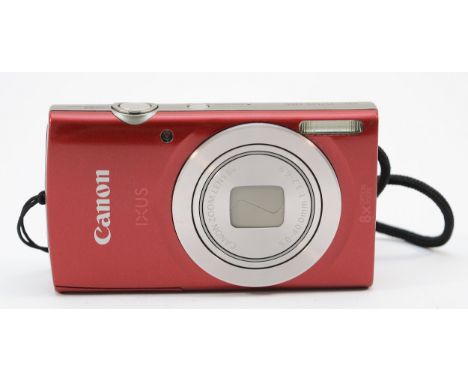A Canon IXUS PC2333 digital camera, in red.
