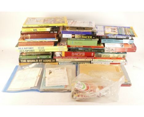 A collection of hardback and paperback books, to include autobiographies, sporting, nature and other topics, in two boxes. (2