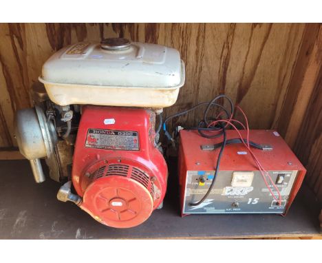 Honda G300 petrol engine and ERP battery charger. 