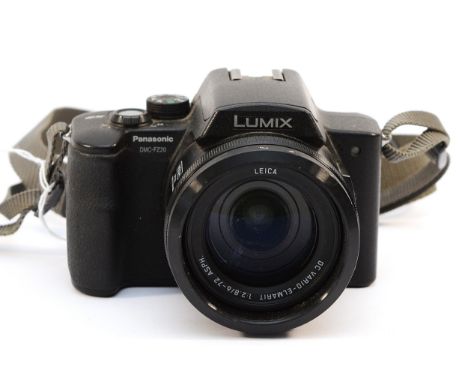 A Panasonic Lumix DMC-FZ20 digital camera, with an in-built Leica lens.