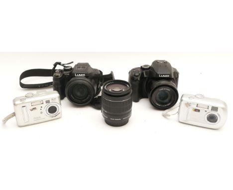 Panasonic Lumix bridge camera, model DC-FZ82, another similar model DMC-FZ48, Canon image stabilizer Macro lens 0.25m, Kodak 