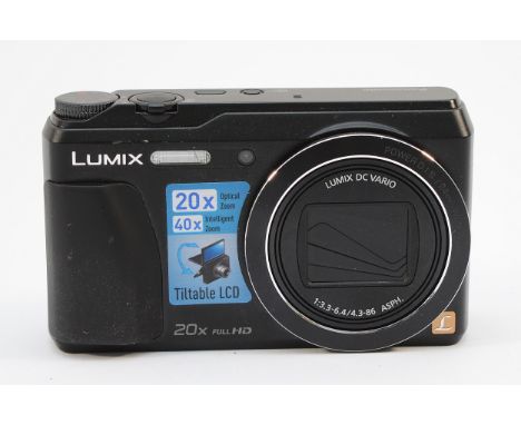 A Lumix Panasonic digital camera, model no. DMC-TZ55.