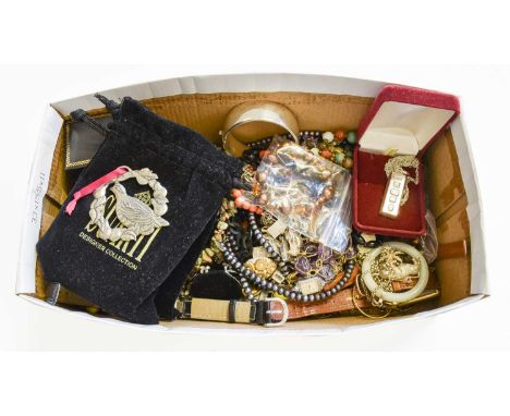 A Quantity of Costume and Silver Jewellery, including a Surati pendant on chain, a Surati bangle, a silver bangle, a silver i