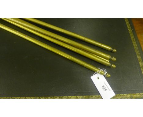 A collection of seventeen vintage brass stair rods (17) 