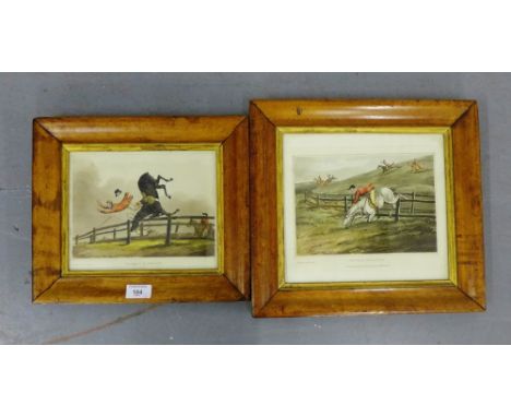 A pair of Henry Alken coloured prints to include 'Doing it Furiously' and 'Doing it Somehow' (2), 25cm x 20cm