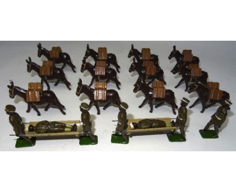 Johillco Abyssinians two stretcher parties with casualties and an additional stretcher bearer, and twelve mules with ammuniti