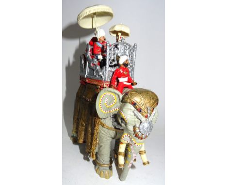 Britains Delhi Durbar Elephants and Processional items 08956, State Elephant of the Duke and Duchess of Connaught, two Guards