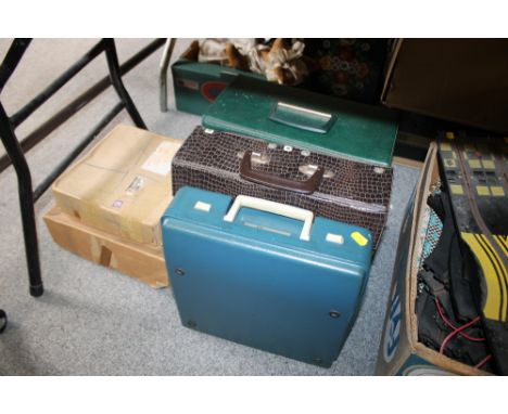 A COLLECTION OF WARTIME RECORDS AND A TYPEWRITER 