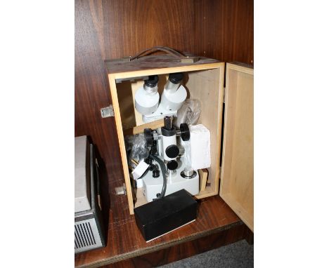 A CASED PRIOR MICROSCOPE