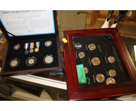 FIRST WORLD WAR CENTENARY COIN & MEDAL COLLECTION PLUS EMBLEM SERIES DECIMALS OF ELIZABETH II