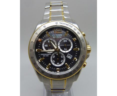 A Citizen Eco-Drive chronograph wristwatch, 43mm including crown