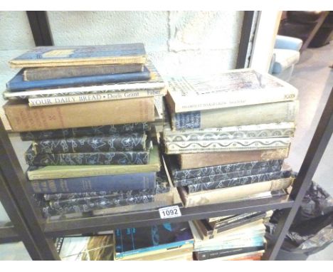 VINTAGE COOKERY BOOKS. Shelf of vintage cookery books 