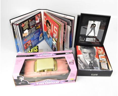 ELVIS PRESLEY INTEREST; a quantity of collectors' items to include a boxed MRC 1/18th scale diecast collectors' model of Elvi