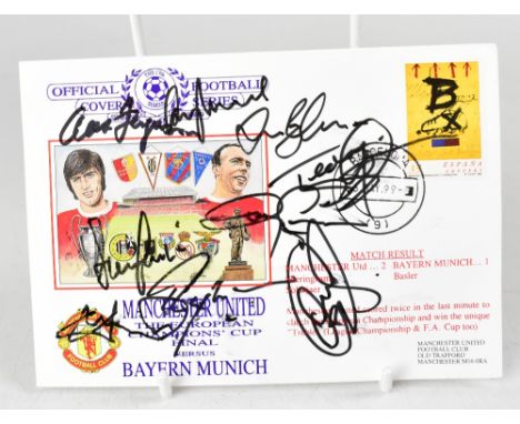 MANCHESTER UNITED;  first day cover bearing several signatures to include Teddy Sherringham and Sir Alec Ferguson.We have not