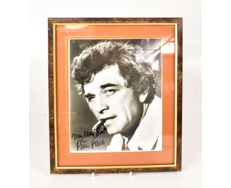 FILM & TV; a group of eight autographed stock photographs of film and stage stars, to include Peter Falke as 'Columbo', Paul 