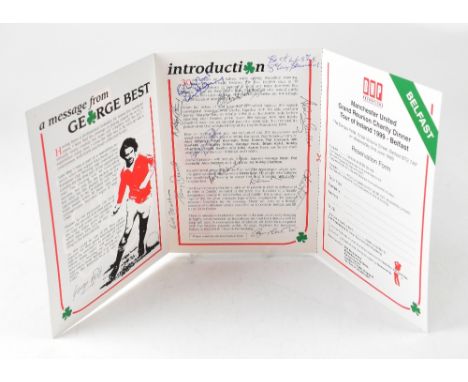 MANCHESTER UNITED; a 'Sir Matt Busby 100 Year Celebration 2009' programme and a Manchester United 1999 charity dinner program