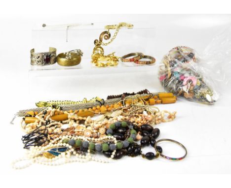 A very large quantity of costume jewellery to include necklaces, bangles, earrings, etc.