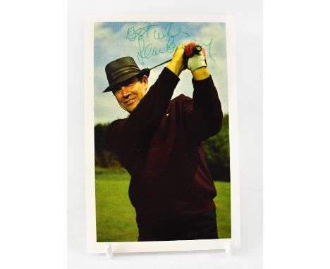 SEAN CONNERY; a James Bond promotional 'Gold Finger' postcard bearing the actor's signature.We have not authenticated this si