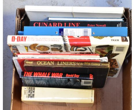 A quantity of Merchant Navy related ephemera, various books including 'Ocean Liners of the 20th Century', 'The Cunard Story' 