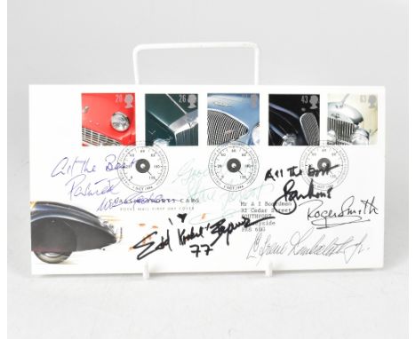 BRITISH ACTORS; a first day cover bearing several signatures including Patrick McGoohan and Roger Smith.We have not authentic